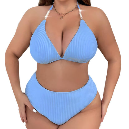 Marlo | Plus Size Halterneck Swimwear with Suspenders