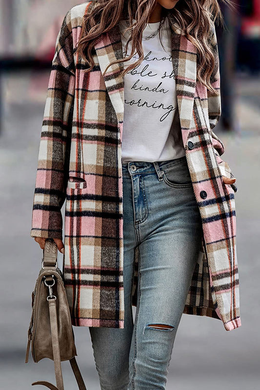 Helena | Long Plaid Wool Coat