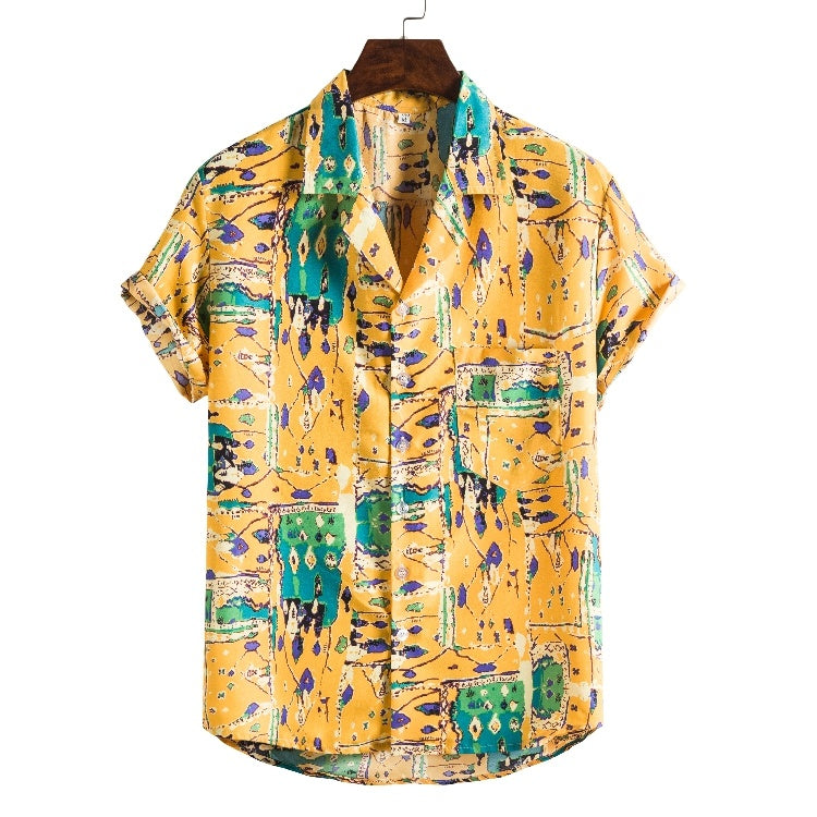 Weston | Short Sleeve Printed Beach Shirt