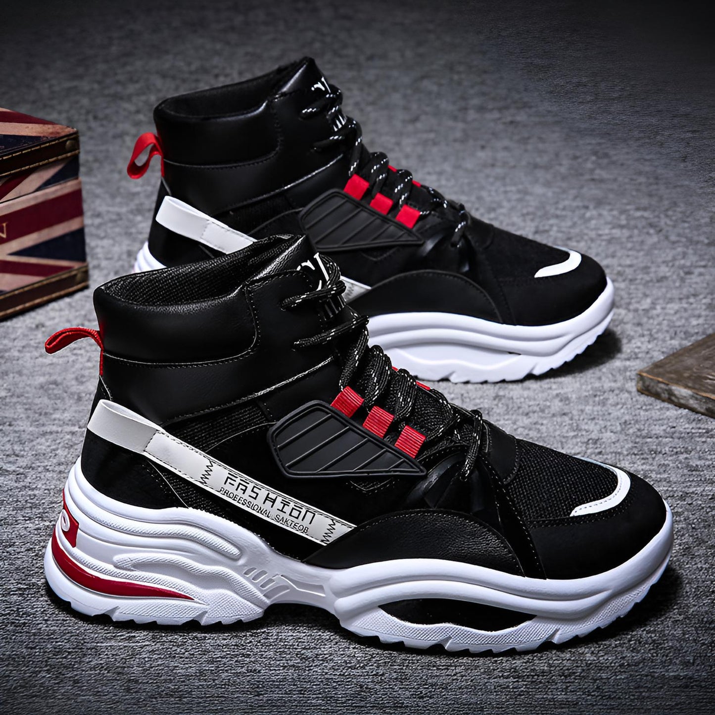 Christopher | Color-Block High-Top Sneakers