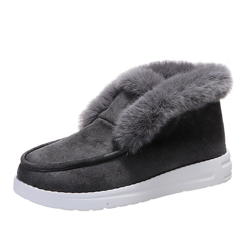 Violette | Women’s Plush Fur Snow Boots – Warm Winter Ankle Shoes