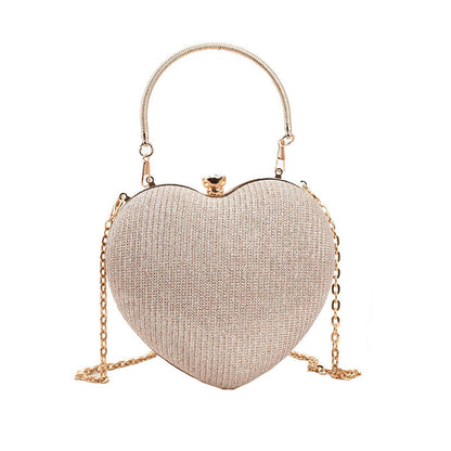 Gemma | Heart-Shaped Chain Crossbody Bag