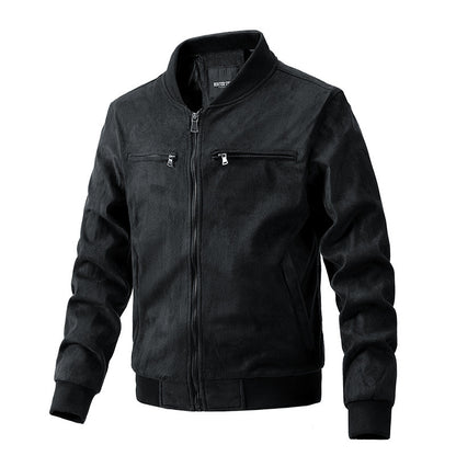 Isaac | Suede Stand Collar Jacket