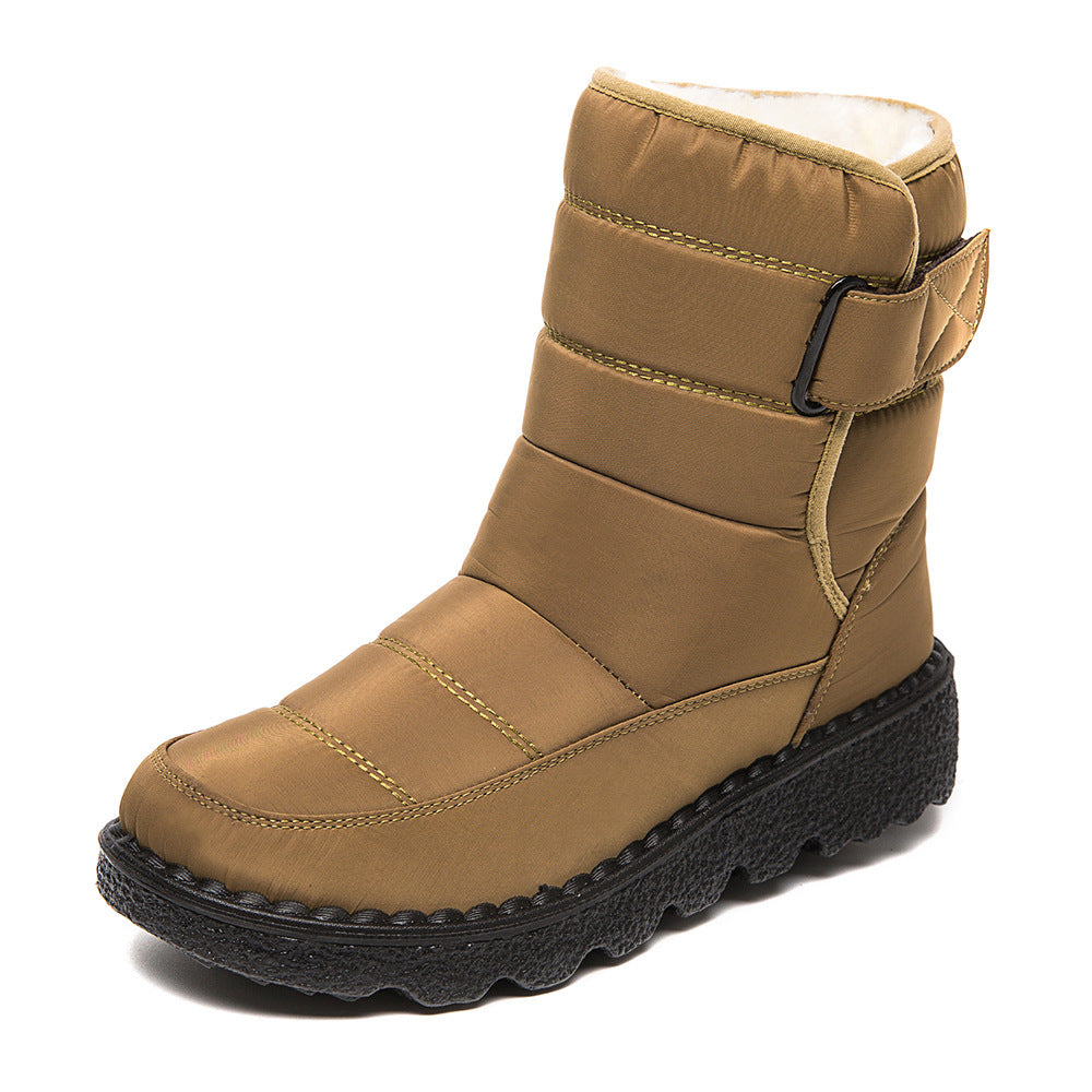 Ocean | Women’s Plush Snow Boots – Waterproof Low Heel Winter Shoes