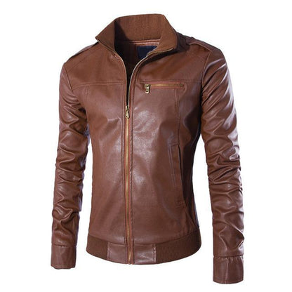 Otis | Men’s Motorcycle Faux Leather Jacket – Classic Biker Style Coat