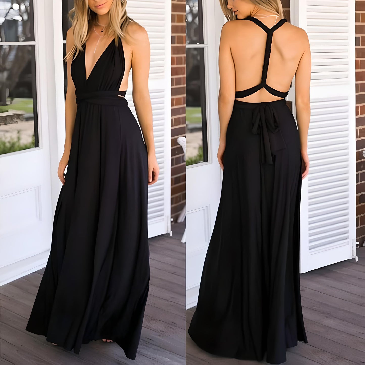 Nalani | Women’s Backless Multiway Bandage Maxi Dress