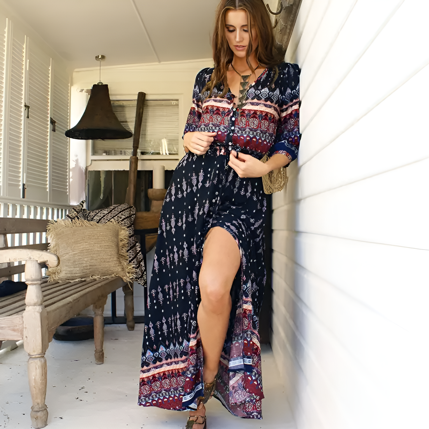 Phaedra | Boho Beach Maxi Dress