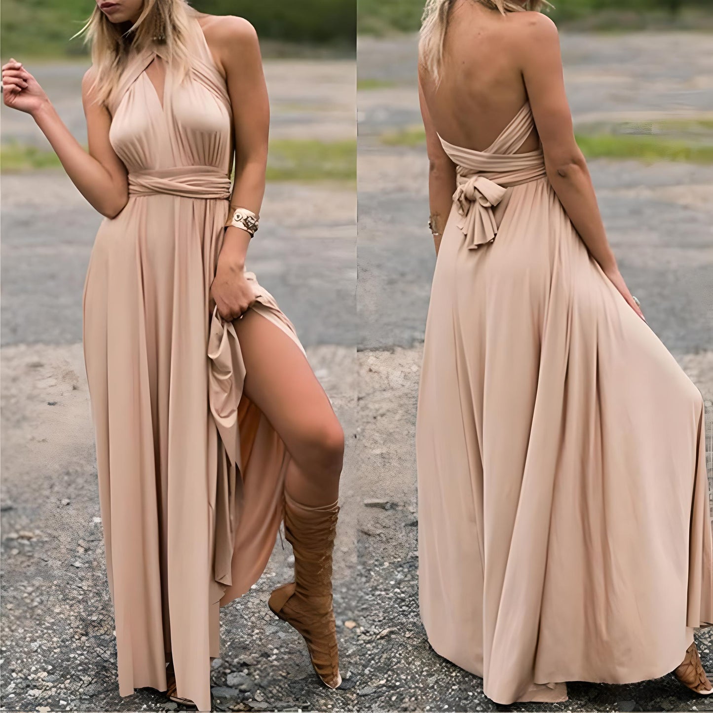 Nalani | Women’s Backless Multiway Bandage Maxi Dress