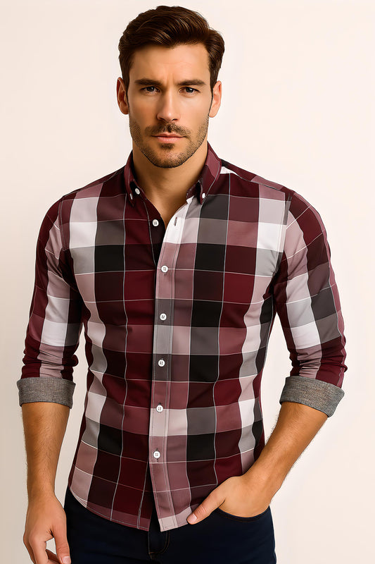 Michael | Classic Plaid Polo Shirt