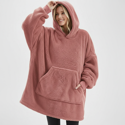 Xenia | Unisex Oversized Fleece Hoodie – Cozy Double-Sided Blanket