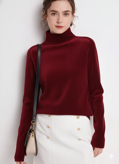 Meadow | Women’s Turtleneck Sweater – Thick Elegant Winter Knit Pullover