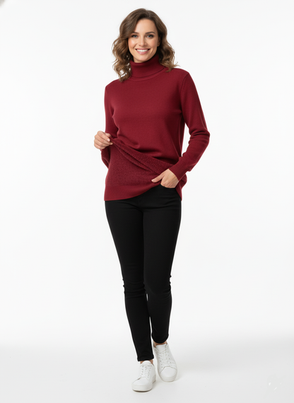 Meadow | Women’s Turtleneck Sweater – Thick Elegant Winter Knit Pullover