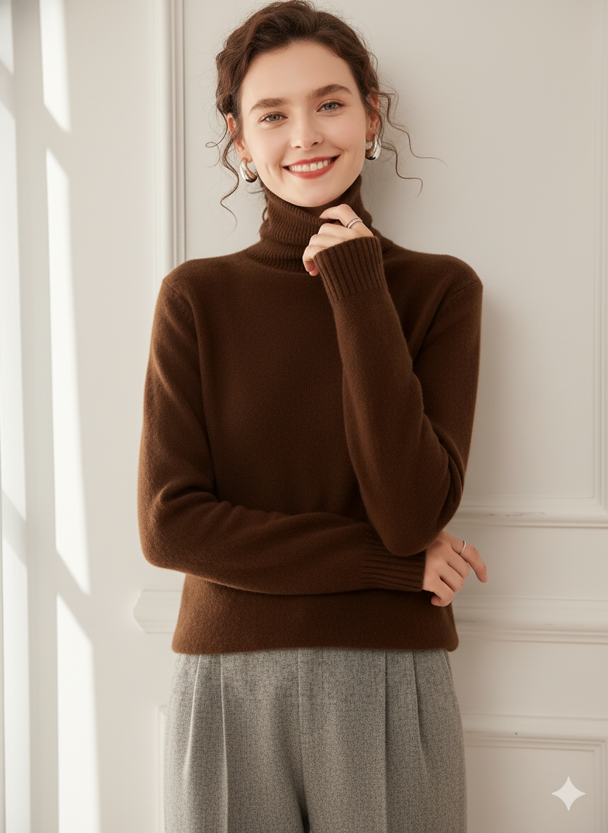 Meadow | Women’s Turtleneck Sweater – Thick Elegant Winter Knit Pullover