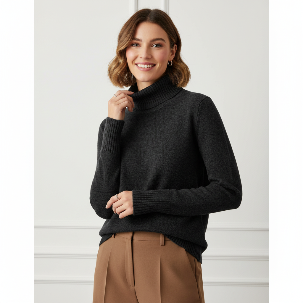 Meadow | Women’s Turtleneck Sweater – Thick Elegant Winter Knit Pullover