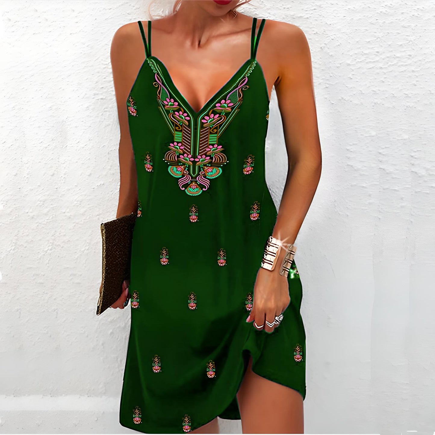 Paige | Women’s Summer Boho V-Neck Casual Dress