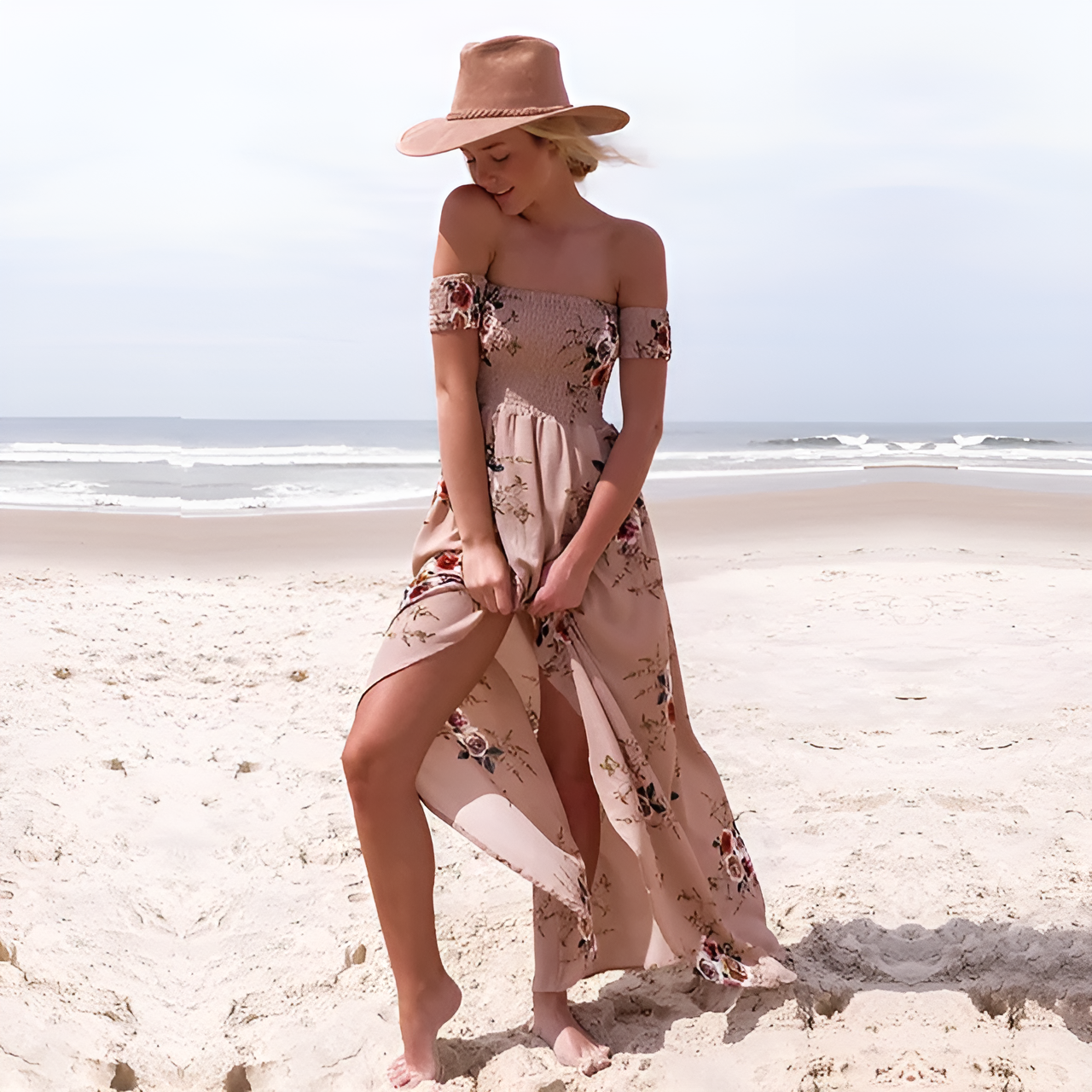 Nadia | Women’s Off-Shoulder Boho Maxi Dress