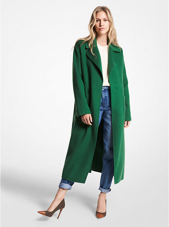 Wren | Women’s Casual Woolen Long Winter Jacket with Pockets