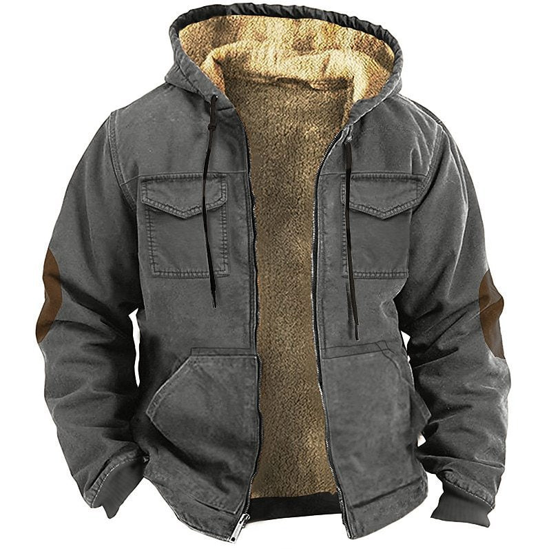 Thick Fleece-Lined Ethnic Cotton Jacket – Double Pocket | Elias
