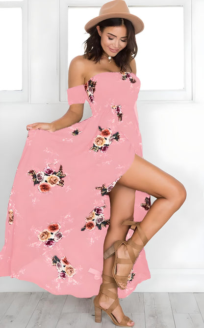 Nadia | Women’s Off-Shoulder Boho Maxi Dress