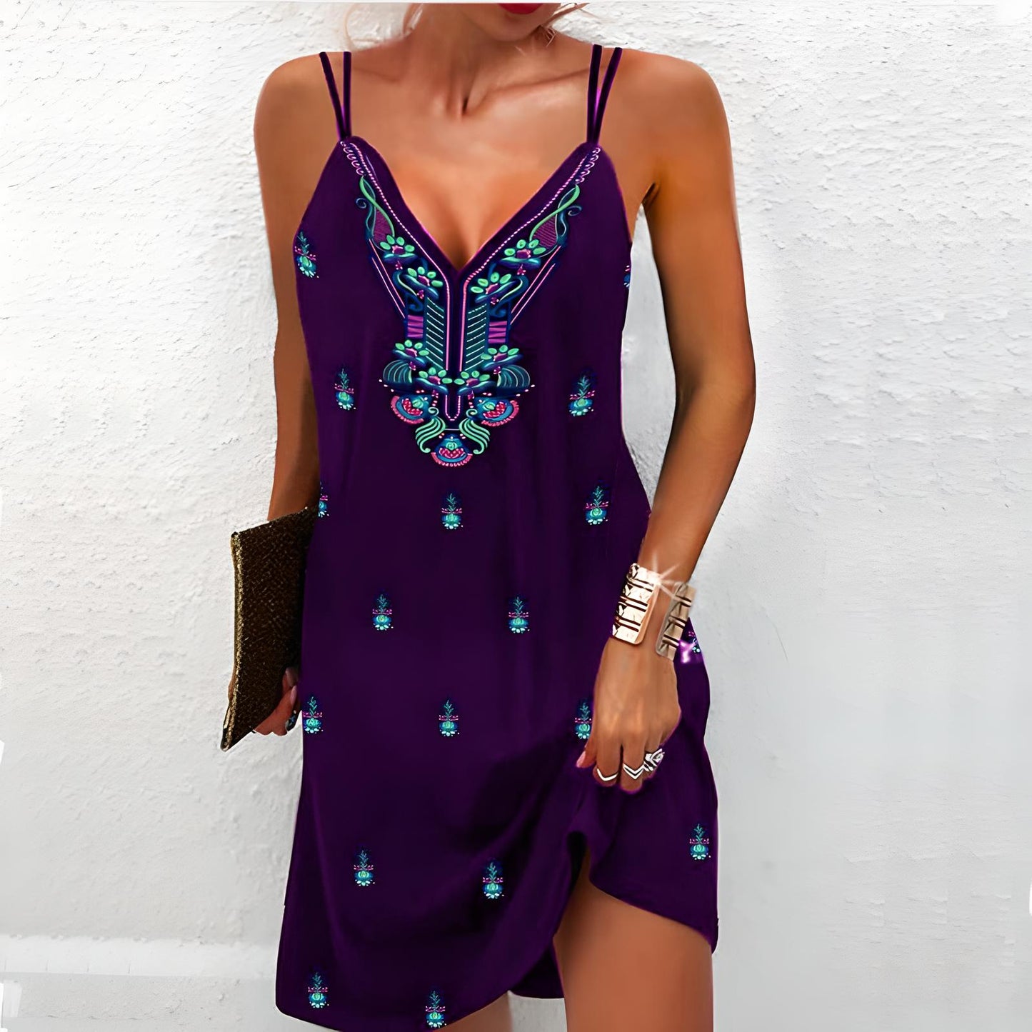 Paige | Women’s Summer Boho V-Neck Casual Dress