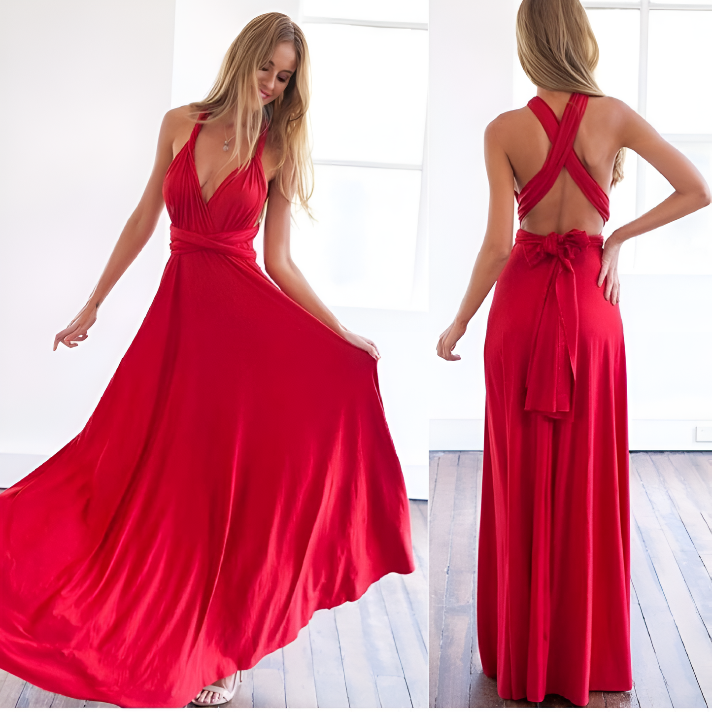 Nalani | Women’s Backless Multiway Bandage Maxi Dress