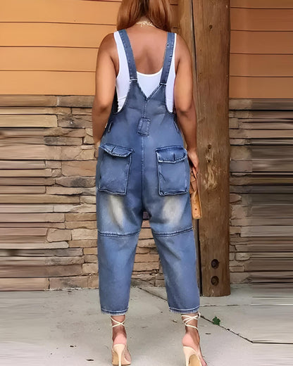 Bellamy | Women’s Suspender Denim Jumpsuit