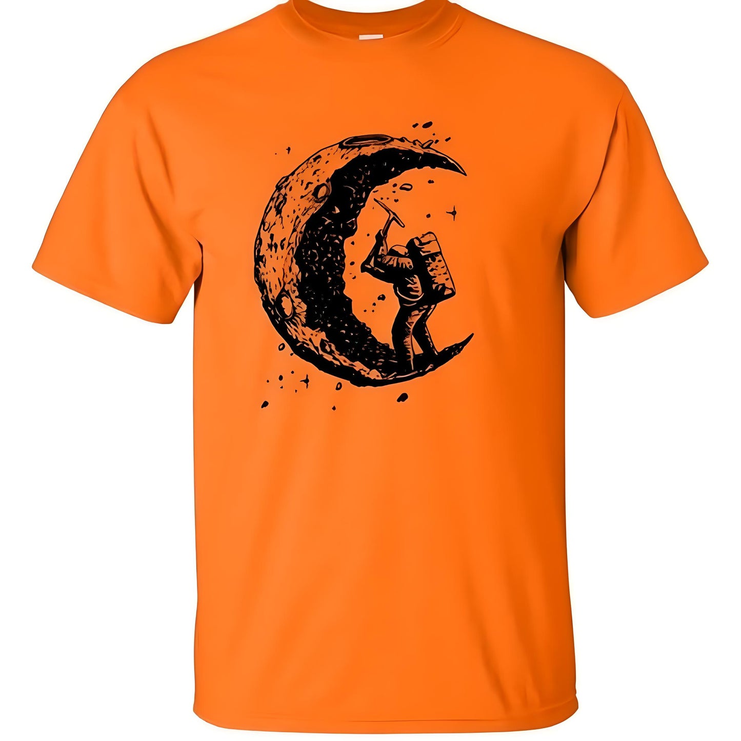 Colton | ‘Digging The Moon’ Printed O-Neck T-Shirt