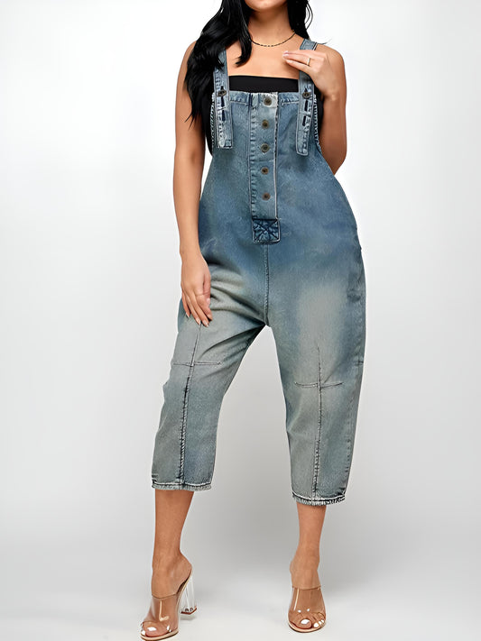 Bellamy | Women’s Suspender Denim Jumpsuit