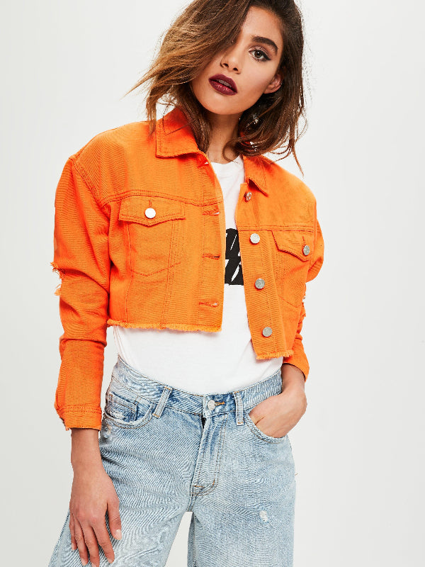 Eliza | Women’s Streetwear Cropped Denim Jacket