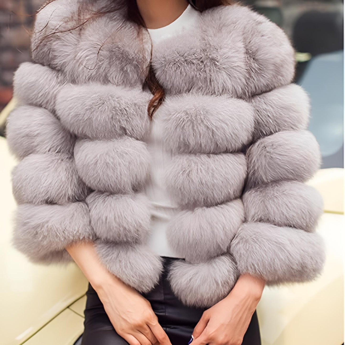 Kassandra | Women’s Faux Mink Fur Mid-Length Winter Coat