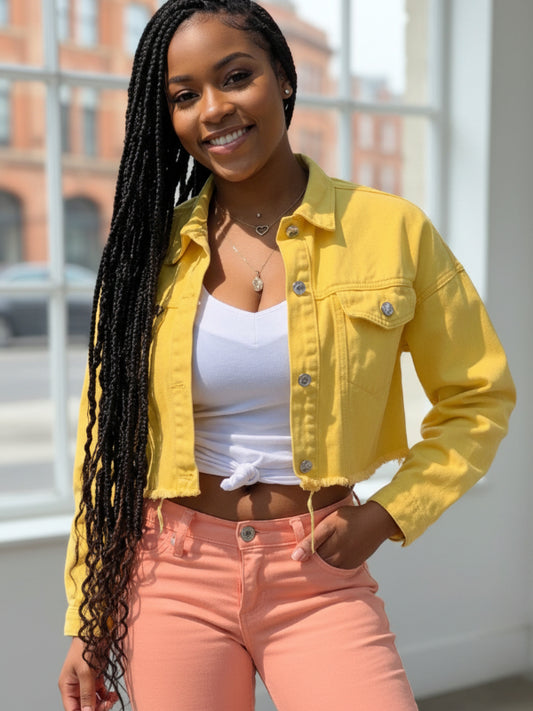 Eliza | Women’s Streetwear Cropped Denim Jacket