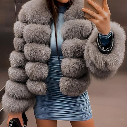 Kassandra | Women’s Faux Mink Fur Mid-Length Winter Coat