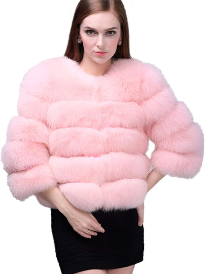 Kassandra | Women’s Faux Mink Fur Mid-Length Winter Coat