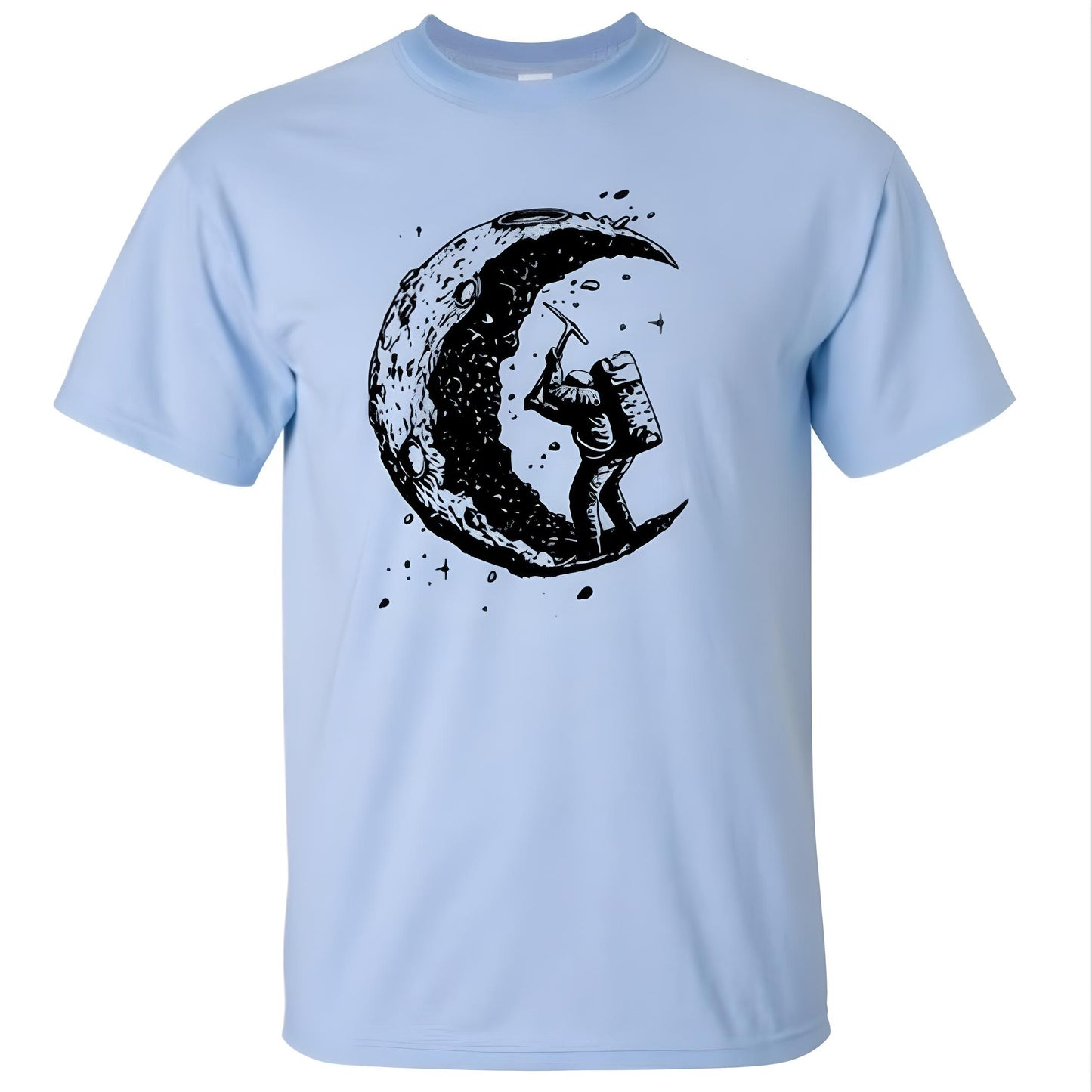Colton | ‘Digging The Moon’ Printed O-Neck T-Shirt