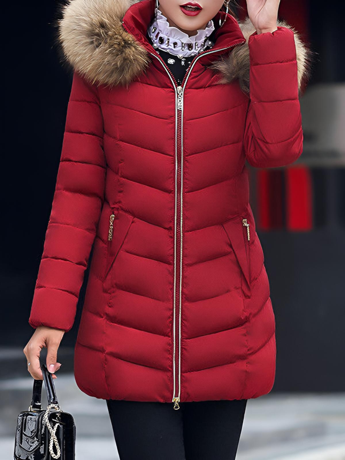 Kayla | Women’s Long Hooded Padded Winter Parka