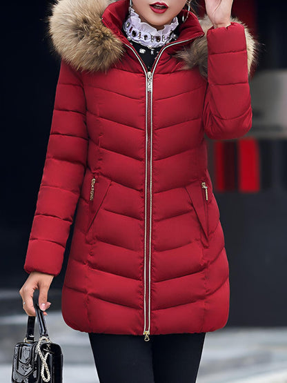 Kayla | Women’s Long Hooded Padded Winter Parka