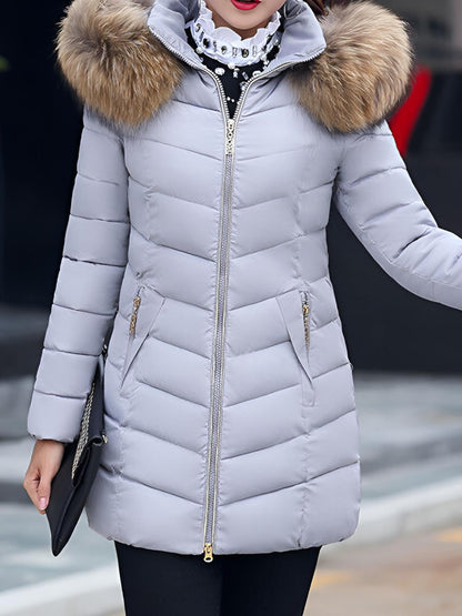 Kayla | Women’s Long Hooded Padded Winter Parka
