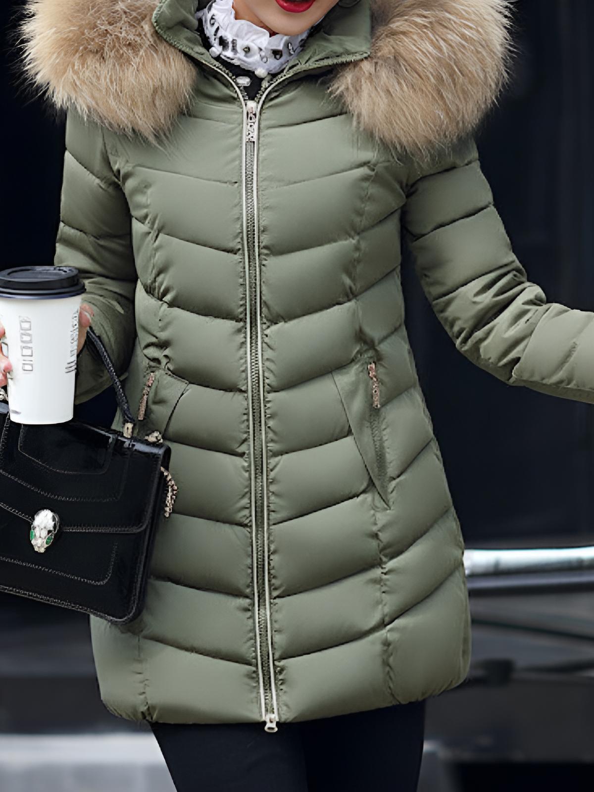 Kayla | Women’s Long Hooded Padded Winter Parka