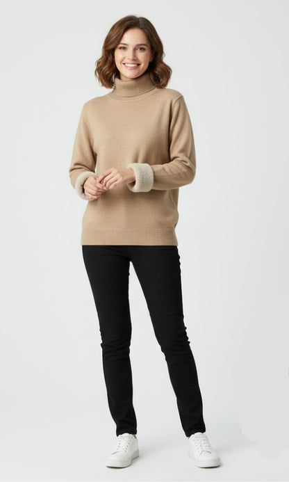 Meadow | Women’s Turtleneck Sweater – Thick Elegant Winter Knit Pullover