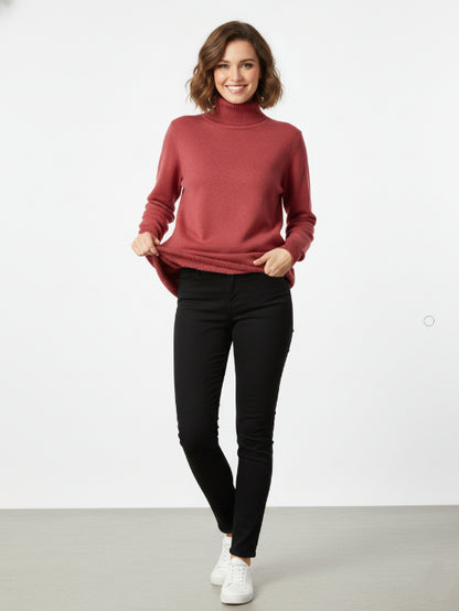 Meadow | Women’s Turtleneck Sweater – Thick Elegant Winter Knit Pullover