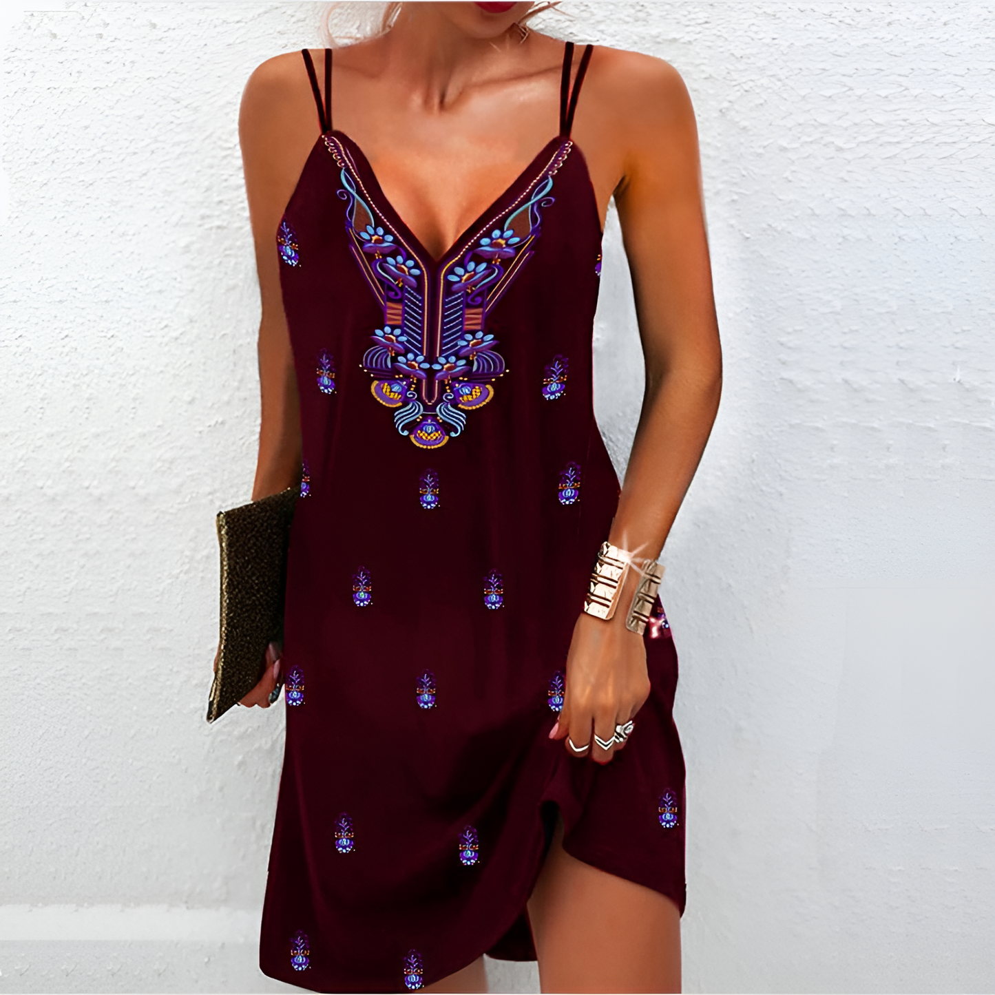 Paige | Women’s Summer Boho V-Neck Casual Dress