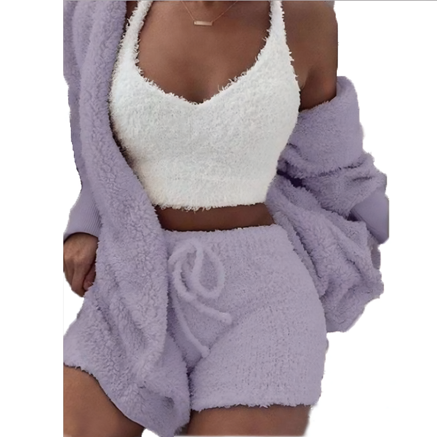 Amelia | Pajama Set with Crop Top & Drawstring Shorts