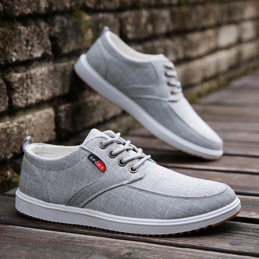 Dylan | Lace-Up Canvas Walking Flats