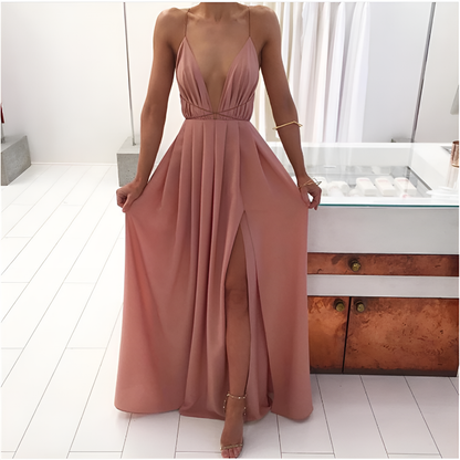 Orla | Women’s Sleeveless Backless Boho Maxi Dress