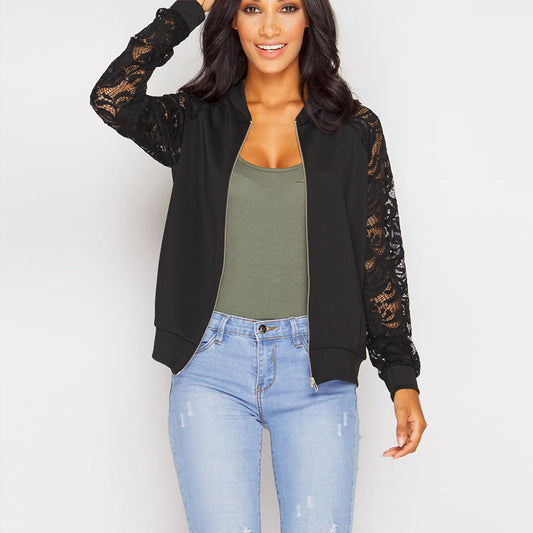 Esther | Lace Bomber Jacket