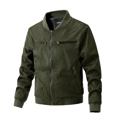 Isaac | Suede Stand Collar Jacket
