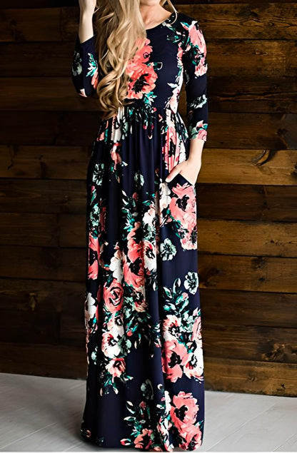 Olympia | Women’s Plus Size Boho Floral Maxi Dress