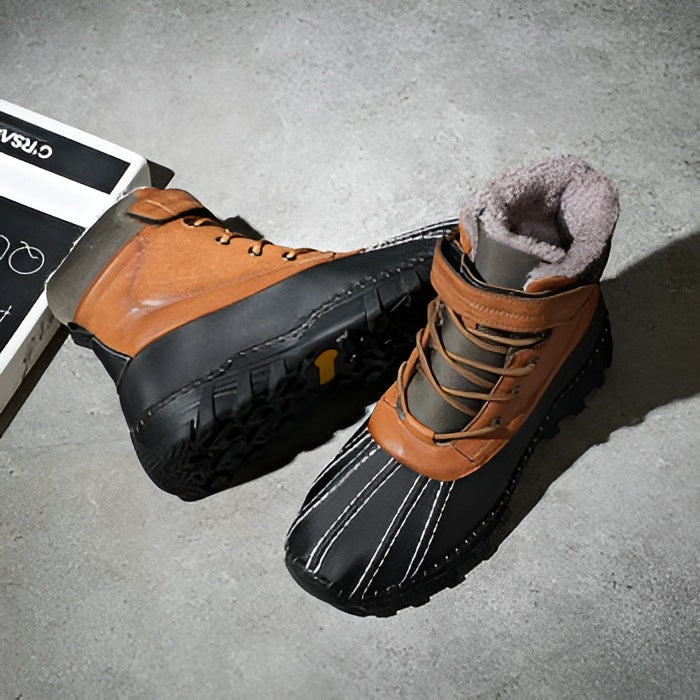 Arlo | Men’s Lace-Up Snow Boots – Waterproof Fleece Winter Work Shoes