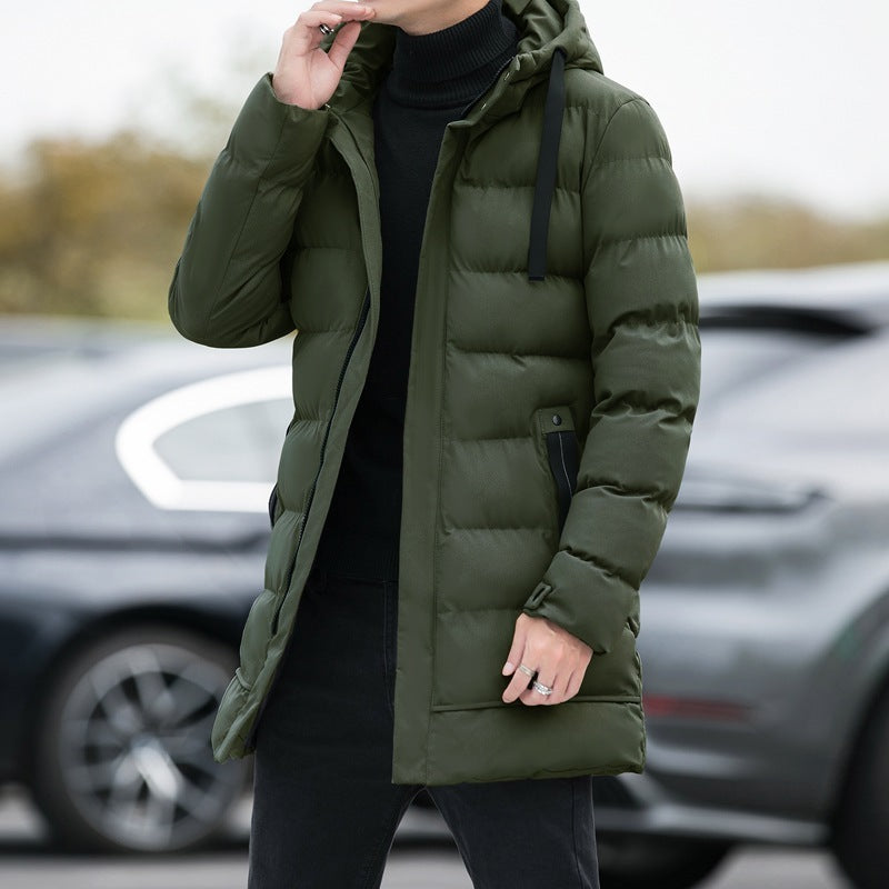 Kit | Men’s Long Hooded Winter Jacket – Windproof Outdoor Coat