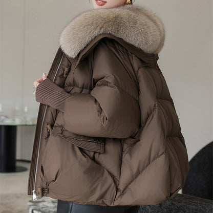 Clementine | Women’s Short Fur Collar Puffer Jacket – Winter Coat